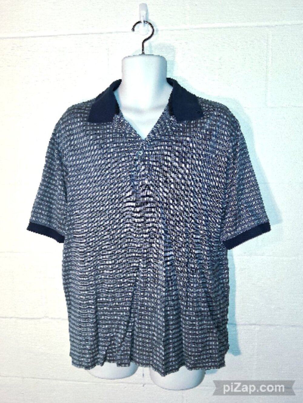 Polo Golf Ralph Lauren 100% Pima Cotton Golf Navy Pattern Polo Shirt Men Sz L